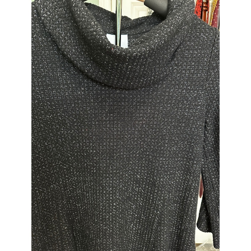 Cowl‎ Neck Tunic Top Sparkle Party Holiday Flared Sleeve - Picture 14 of 16